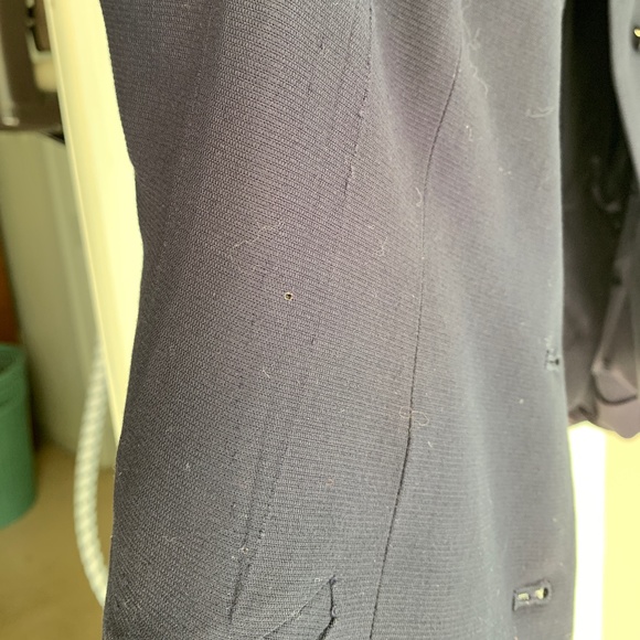 Vintage 1950s Navy Blue Wool Gabardine Jacket Tailored by Kirkland Hall - Picture 13 of 14